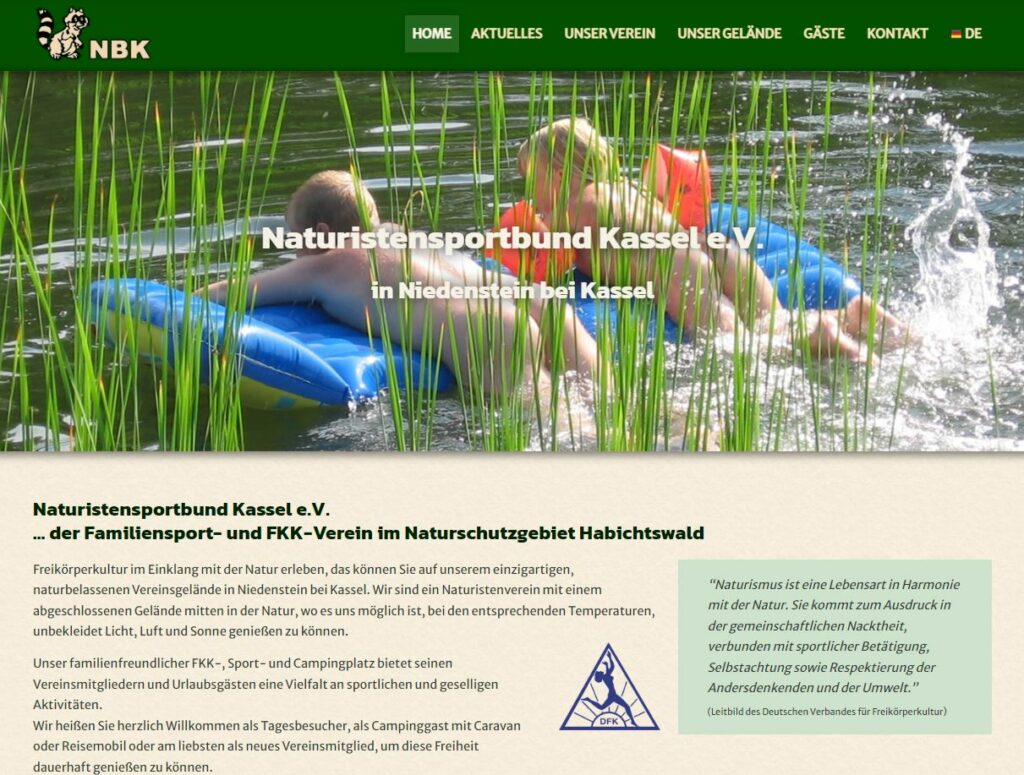 Screenshot NBK Website 2022